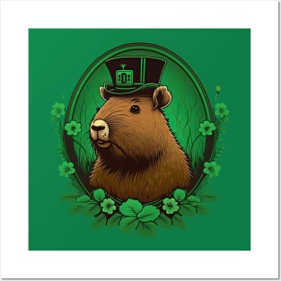 Capybara St. Patrick's Day Posters and Art